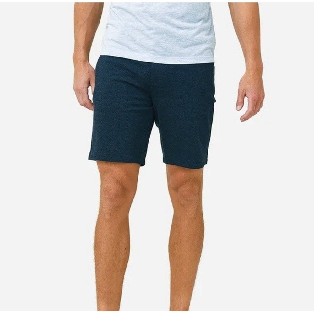 Mizzen+Main ProFlex Shorts Men's 30 Navy Blue 8" Stretch Jersey Knit Chino Golf